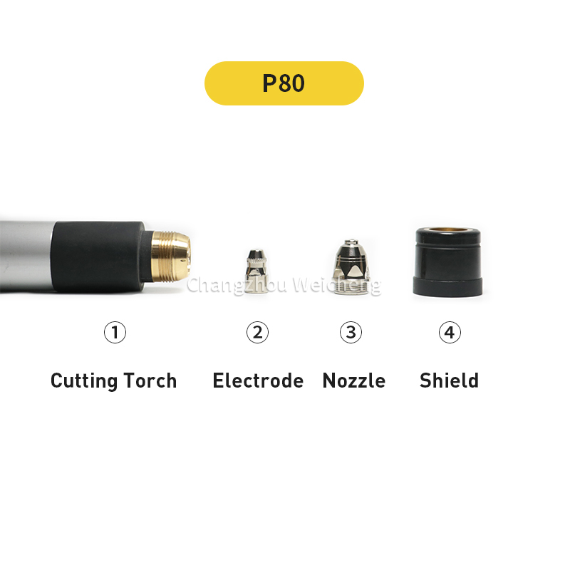 Факел плазменной резки P80. Машина плазменной резки. Используйте горелку воздушного охлаждения P80.