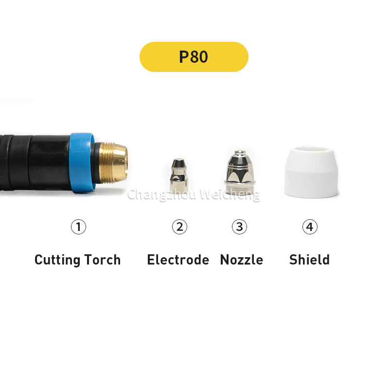 Факел плазменной резки P80. Машина плазменной резки. Используйте горелку воздушного охлаждения P80.