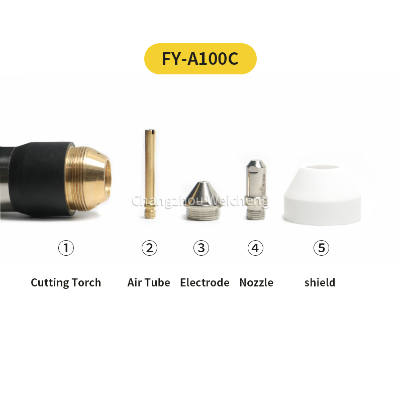 Плазменная резка Расходные плазменные горелки FY-A100C Горелка с воздушным охлаждением
